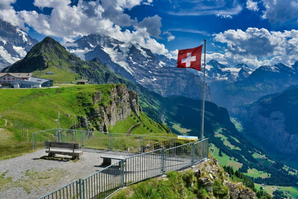 Location of Swiss Alps